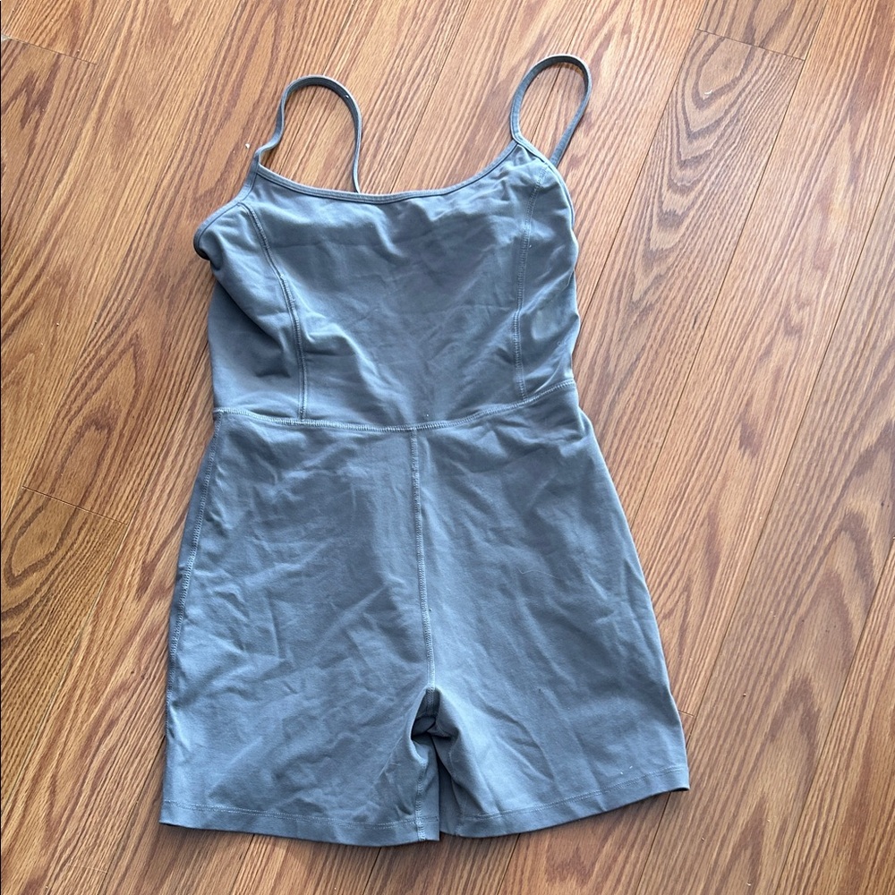 Gray Sleeveless Romper